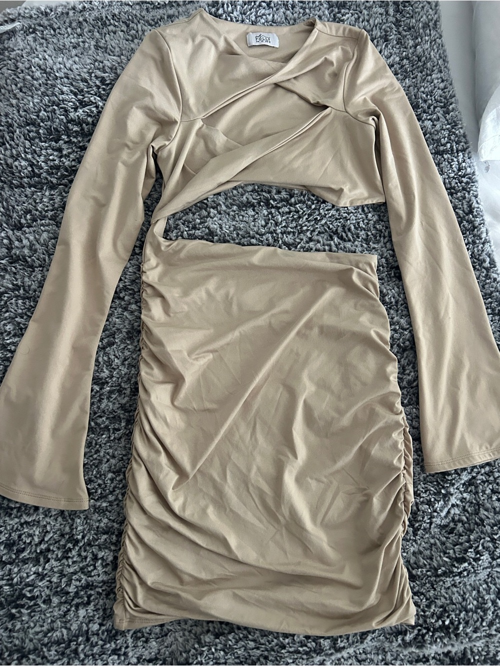 Oh Poly Alter Ego Long Sleeve Twist Mini Dress Size Six